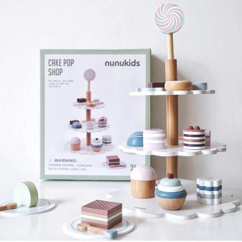 360Home Kinderspielzeug Holzsimulationstorte Desserts Set